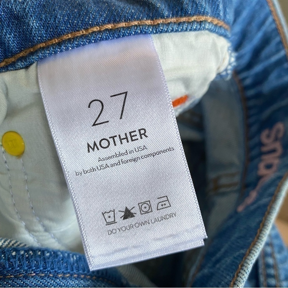 MOTHER Twizzy Skimp Snacks High Rise Straight Leg Jeans Delicious Memories 27 - Picture 8 of 11
